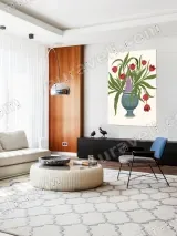 Floral Tulip & Hyacinth Vase Canvas Wall Art for Home Decor – view 5
