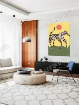 Zebra Minimalist Canvas Wall Art for Living Room Bedroom Decor – view 5