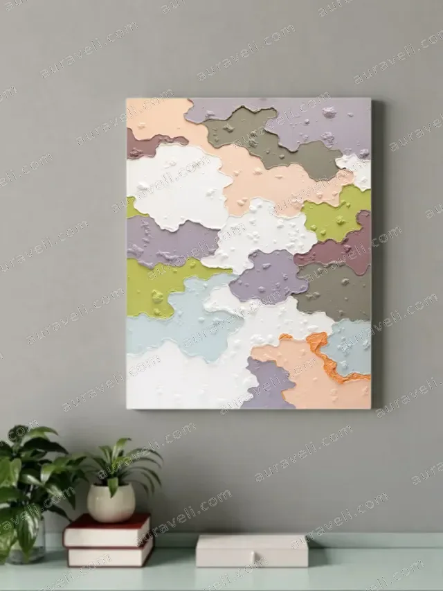 Abstract Textured Color Block Canvas Wall Art for Living Room Home Decor — art print