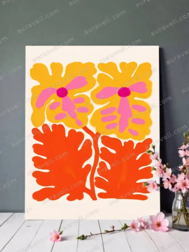 Abstract Floral Canvas Wall Art for Living Room Bedroom Home Decor — art print