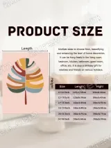 Colorful Abstract Monstera Leaf Canvas Wall Art for Home Decor – view 6