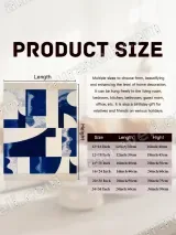 Abstract Blue & Cream Geometric Canvas Wall Art for Living Room Decor – view 7