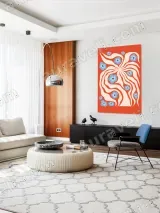 Abstract Floral Swirl Canvas Wall Art for Living Room Home Decor – view 5
