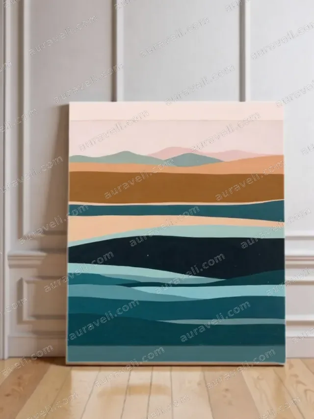 Minimalist Abstract Landscape Canvas Wall Art for Living Room Bedroom Home Decor — art print