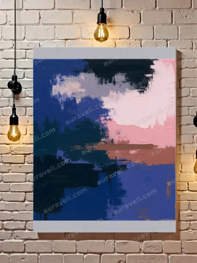 Abstract Color Block Canvas Wall Art for Living Room Home Decor — art print