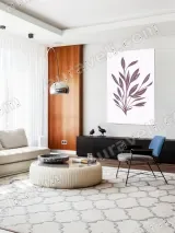 Purple Botanical Leaf Canvas Wall Art for Living Room Home Decor – view 5