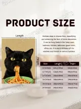 Black Cat Eating Spaghetti Canvas Wall Art for Home Decor – view 7