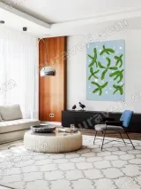 Abstract Green Botanical Canvas Wall Art for Living Room Home Decor – view 5