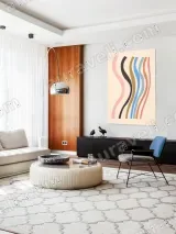 Abstract Wavy Lines Canvas Wall Art for Living Room Bedroom Home Decor – view 5
