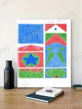Abstract Colorful Geometric Canvas Wall Art for Home Decor – view 3