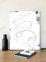 Minimalist Abstract Circular Line Art Canvas Wall Art for Home Decor – view 3