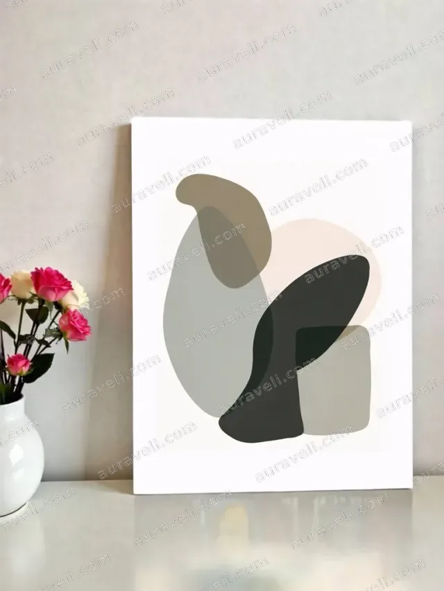 Abstract Geometric Shapes Canvas Wall Art for Living Room Bedroom Home Decor — art print