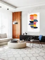 Abstract Colorblocked Geometric Canvas Wall Art for Living Room Bedroom Home Decor – view 5