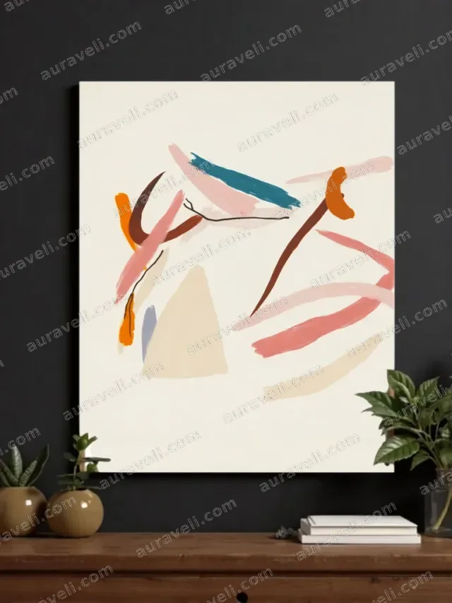 Abstract Brushstroke Canvas Wall Art for Living Room Bedroom Home Decor — art print