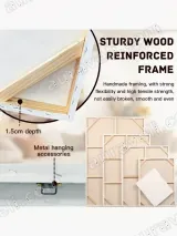 Abstract Soft-Toned Organic Shapes Canvas Wall Art for Living Room Home Decor – view 6