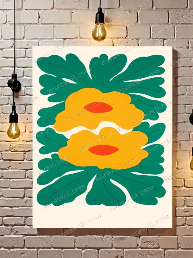 Abstract Floral Canvas Wall Art for Bedroom and Living Room Home Decor — art print