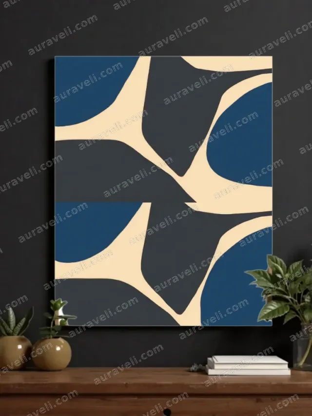 Abstract Geometric Canvas Wall Art for Living Room Bedroom Home Decor — art print
