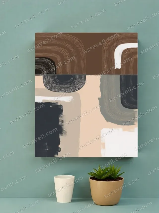 Abstract Geometric Curves Canvas Wall Art for Living Bedroom Home Decor — art print