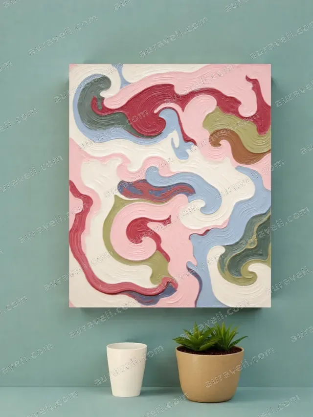 Abstract Swirl Canvas Wall Art for Living Room Bedroom Home Decor — art print