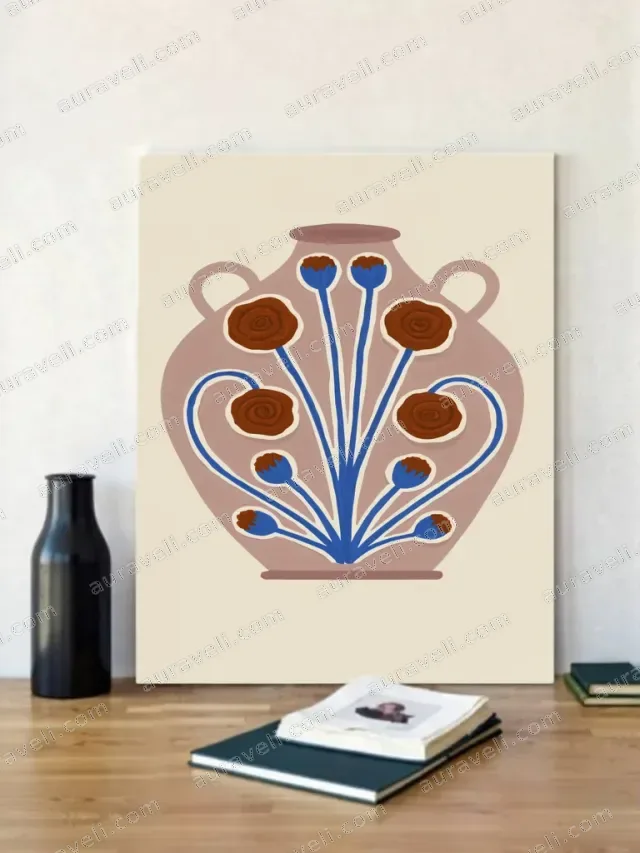 Floral Vase Canvas Wall Art for Living Room Bedroom Home Decor — art print